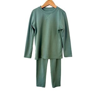 MEC Youth Base Layer Top & Bottom Matching Set Green Size 7